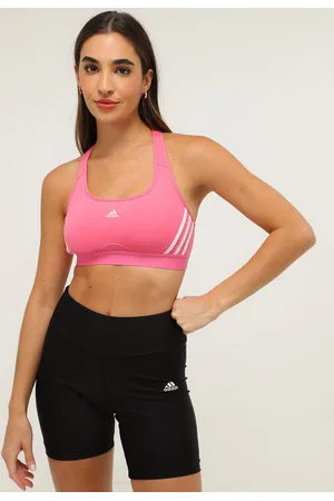 Top Treino Médio Suporte Powerimpact Luxe - Rosa adidas