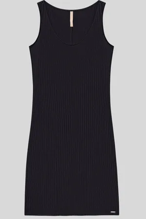 Lunender Vestido Básico Regata Canelado