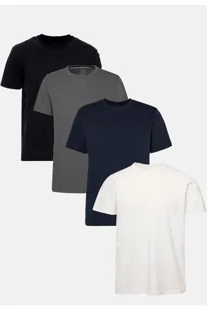 Slim Fitness Kit com 4 Camisetas Básicas Masculinas Silm Fitness em Cores Sortidas