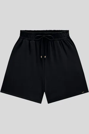Lunender Shorts Básico Cintura Alta com Bolsos