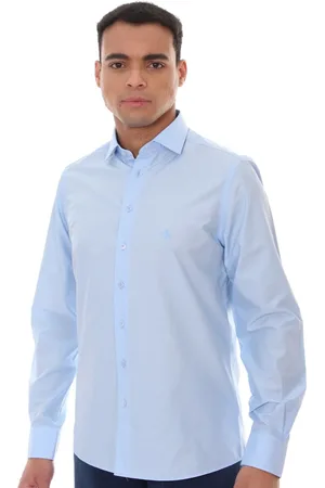 Dudalina Camisa Masculina Slim Tricoline Lisa Médio