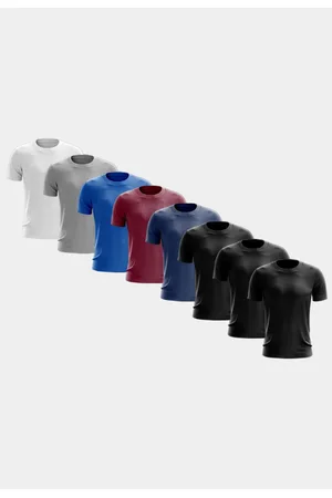 ADRIBEN Kit 8 Camisetas Masculina Manga Curta Dry Fit Básica Lisa Proteção Solar UV Térmica Blusa Academia Esporte Camisa