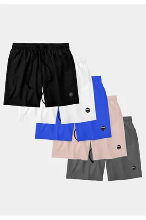 Life Kit 5 Shorts Masculino Básico Liso Bermuda Praia Mauricinho Tactel
