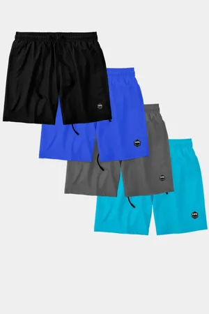 Life Kit 4 Shorts Masculino Básico Liso Bermuda Praia Mauricinho Tactel