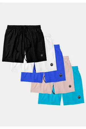 Life Kit 5 Shorts Masculino Básico Liso Bermuda Praia Mauricinho Tactel