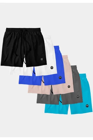 Life Kit 6 Shorts Masculino Básico Liso Bermuda Praia Mauricinho Tactel