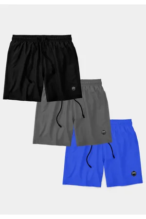 Life Kit 3 Shorts Masculino Básico Liso Bermuda Praia Mauricinho Tactel