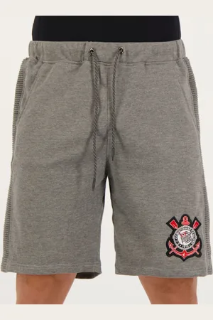 SPR Bermuda Corinthians Moletom Matlock Chumbo Mescla