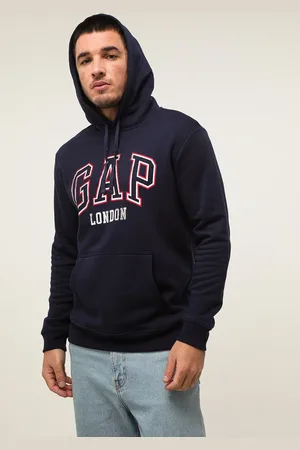 GAP Blusa de Moletom Fechada com Capuz Azul-Marinho