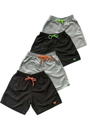 Relaxado Kit 4 Bermuda Short Moda Praia Estampada Siri Varias Cores