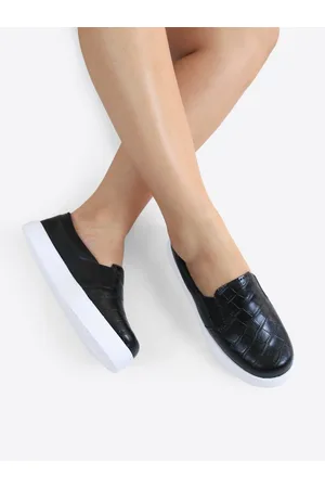 BIA CALCADOS Tênis Slip On Feminino Bia Calçados Croco Verniz Napa