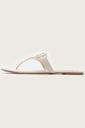 CAPODARTE Rasteira Logo Off-White