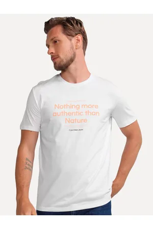 Calvin Klein Camiseta Jeans Masculina Authentic Nature Branca