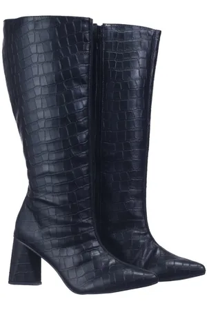 Flor da Pele Bota Feminina Cano Longo Salto Triangulo 23020 Croco
