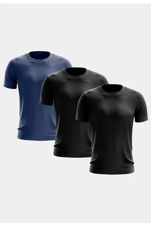 ADRIBEN Kit 3 Camisetas Masculina Manga Curta Dry Fit Básica Lisa Proteção Solar UV Térmica Blusa Academia Esporte Camisa