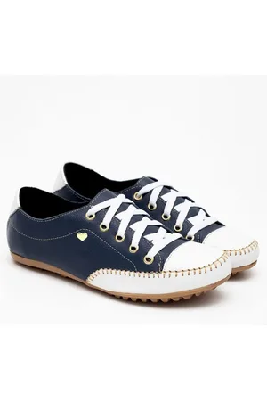 ROMEU E JULIETA SHOES Tênis feminino Mocatênis Confortável Couro Legítimo