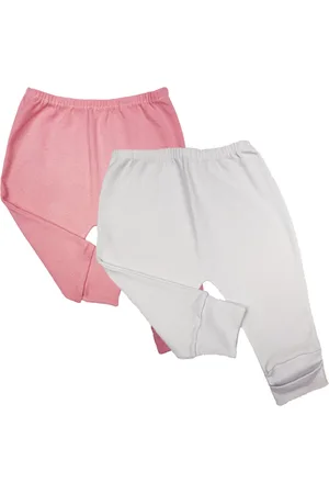 Koala Baby Infantil - Kit Roupa de 2 Peças Calça Mijão Suedine Liso Vira Pé