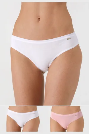 LUPO Kit 2pçs Calcinha Biquíni Clássica /Branco