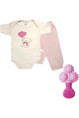 Koala Baby Infantil - Kit Maternidade Com 3Pçs Conjunto Body Mijão Com Chocalho