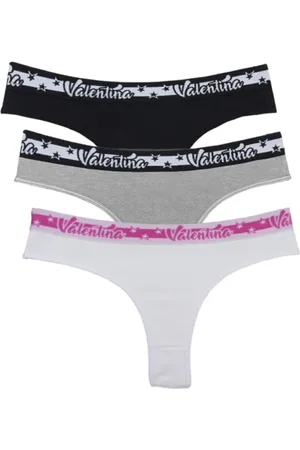 QLC SPORT Kit 3 Calcinhas QLC Valentina Fio Dental Algodão