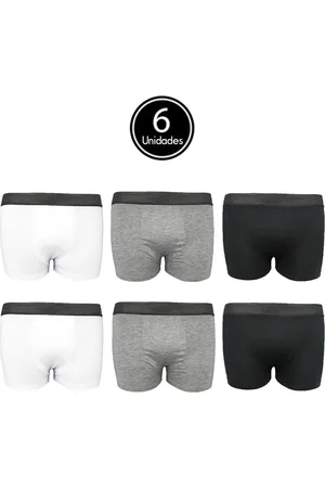 QLC SPORT Kit 6 Cuecas Boxer Algodão Cotton Masculino Box C5 Sortido