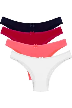 QLC SPORT Kit 5 Calcinha Tanga Em Microfibra com Forro de Algodão Lingerie Luxo Premium