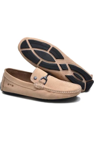 FRANCA Mocassim Drive Couro Masculino Costurado À Mão Pontilhado Casual Macio Confortável Gelo