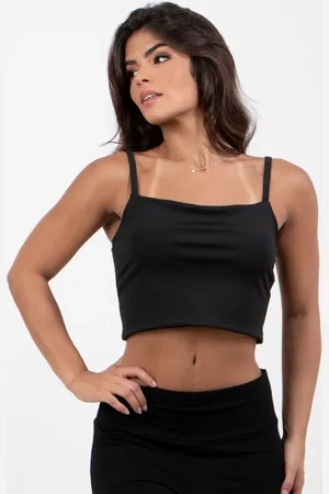 Rioutlet Blusa Cropped Alcinha Diluxo Reto