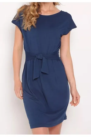 Maria Paes Vestido Marinho com Detalhe