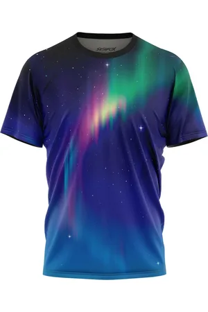 Over Fame Camiseta Masculina Aurora Boreal Md01