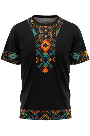 Over Fame Camiseta Masculina Etnica Tribal Dashiki Native 1