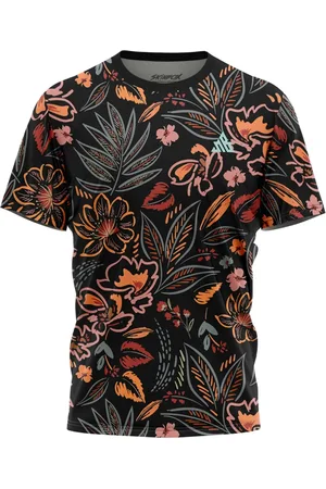 Over Fame Camiseta Masculina Floral Midnight Garden
