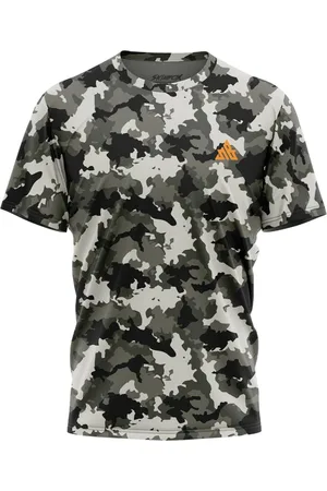 Over Fame Camiseta Masculina Rede De Camuflagem Tática Preta
