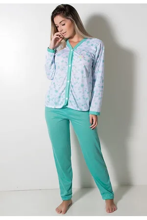 Linha Noite Pijama Longo Botão Amamentação Conforto