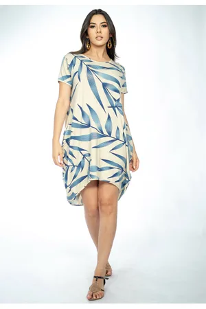 Amazonia Vital Vestido Curto Malha Amplo Always Bambu Azul