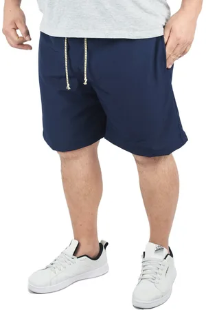 Butu Biru Short Bermuda Tactel Elastano Extra Grande Plus size Liso Marinho