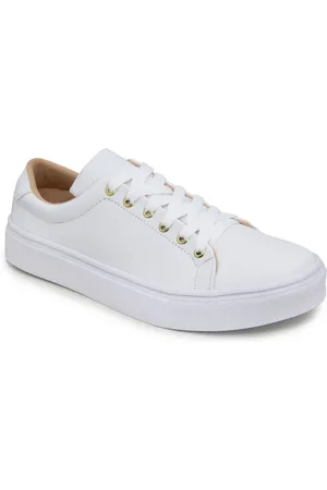 FRANCA Tênis Casual Feminino Amarração Cano Curto Solado Flat Emborrachado Básico Confortável