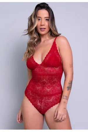 VEKYO Body Feminino Sexy Renda Transparente