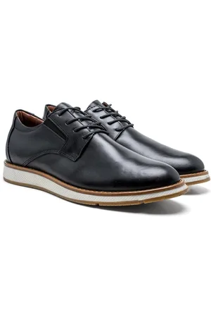 FRANCA Sapato Casual Oxford Couro Masculino Forro Couro Ajuste Elástico Solado Costurado Borracha