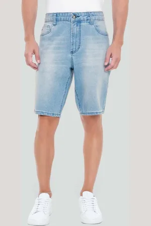 HANGAR 33 Bermuda Masculina Reta Clara Estonada