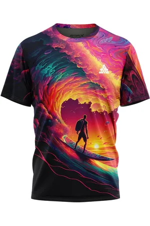 Over Fame Camiseta Masculina Psychedelic Surfing