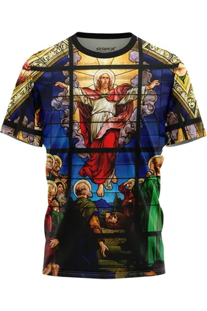 Over Fame Camiseta Masculina Vitral Jesus
