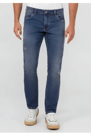 Calça Jeans Masculina Escura Slim Clima Control