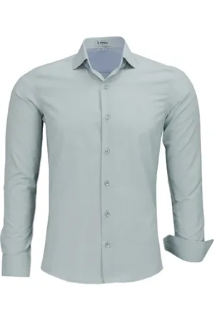 Amil Camisa Social Lisa Manga Longa Slim Mista Original