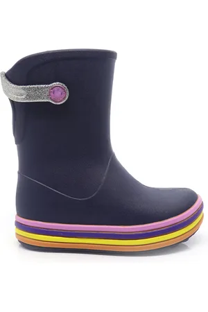 Plugt Infantil - Galocha Bota Menina Acqua Arco Íris Marinho