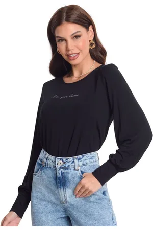 Rovitex Blusa Manga Longa Feminina .