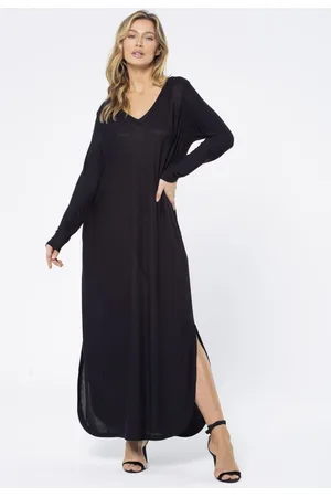 Amazonia Vital Vestido Midi Malha com Bolso Manga Longa