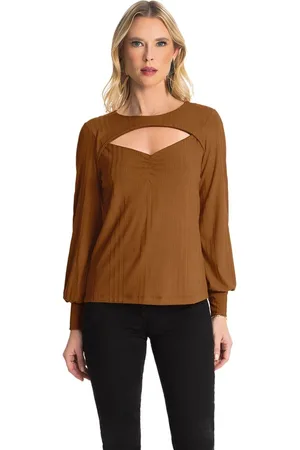 Rovitex Blusa Manga Longa Canelada