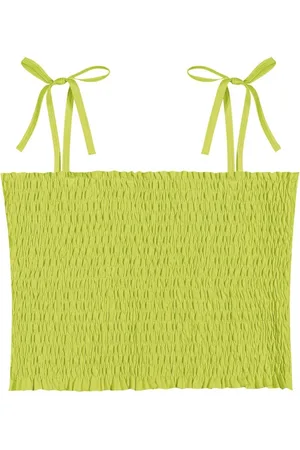AMORA Infantil - Blusa Boxy Meia Malha Menina Limão
