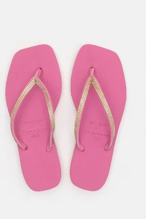 Tropical Brasil Chinelo Quadradinha Strass Bordô